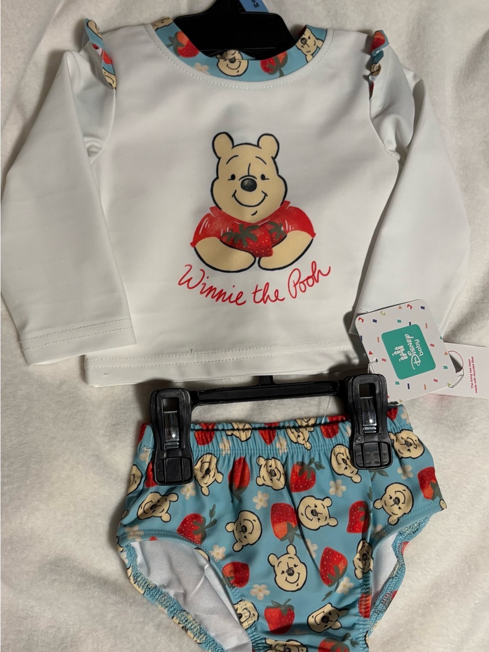 Disney Winnie the Pooh White & Blue infant swim set